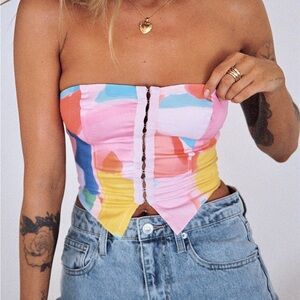 Princess Polly Love All Strapless Top Multi